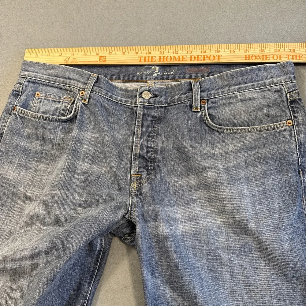 Seven 7 For All Mankind Jeans Men's 40/25 Blue Dark Wash Straight WIDE